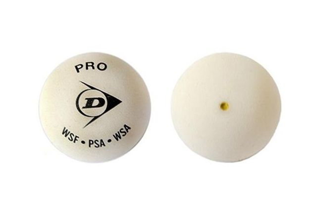 Piłka do squasha DUNLOP WHITE PRO WSF/PSA Piłka do squasha DUNLOP WHITE PRO WSF/PSA