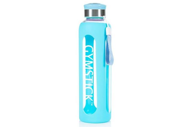 Drinking bottle GYMSTICK 600ml turquoise (glass) Drinking bottle GYMSTICK 600ml turquoise (glass)