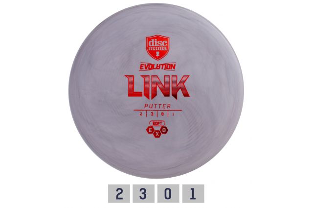 Dysk do disc golfu DISCMANIA Putter SOFT EXO LINK Evolution Grey DYSK DO DISC GOLFU Putter SOFT EXO LINK Evolution Grey