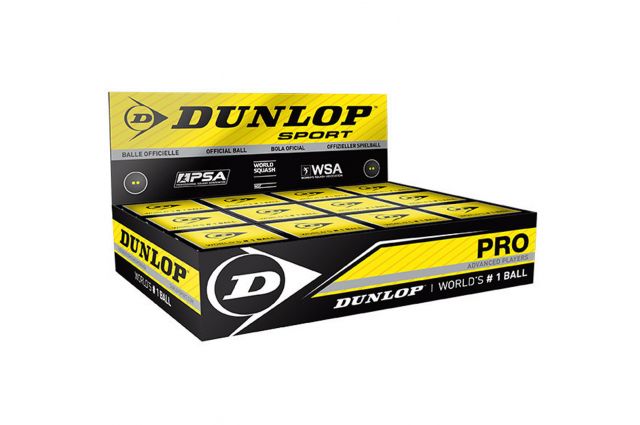 Piłki do squasha DUNLOP PRO 2 yellow dots Piłki do squasha DUNLOP PRO 2 yellow dots