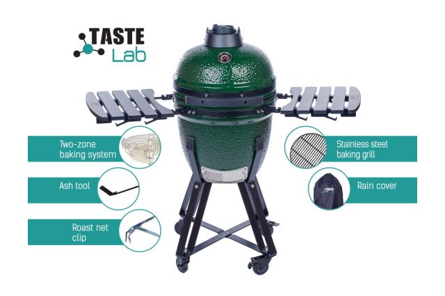 Ceramiczny Grill Kamado TasteLab 45.7 cm Zielony Ceramiczny Grill Kamado TasteLab 45.7 cm Zielony