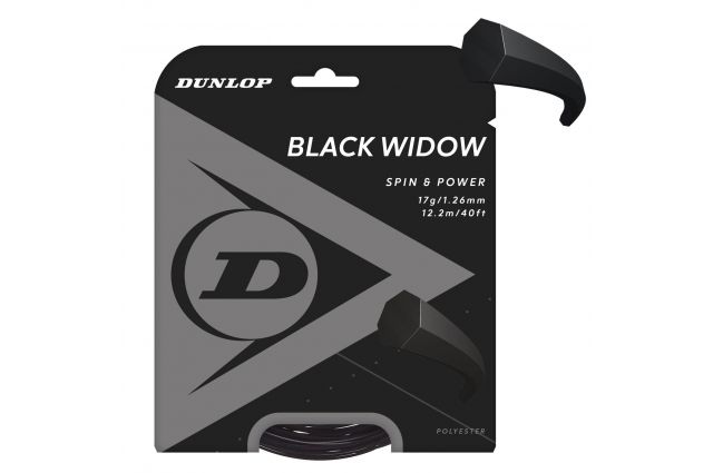 Naciągi tenisowe DUNLOP Black Widow 1.26mm Naciągi tenisowe DUNLOP Black Widow 1.26mm