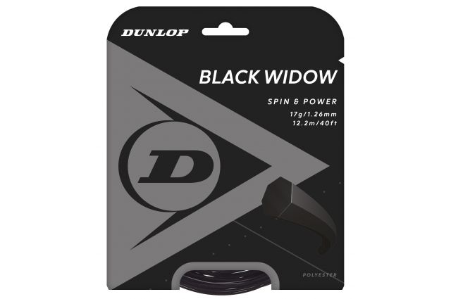 Naciągi tenisowe DUNLOP Black Widow 1.26mm Naciągi tenisowe DUNLOP Black Widow 1.26mm